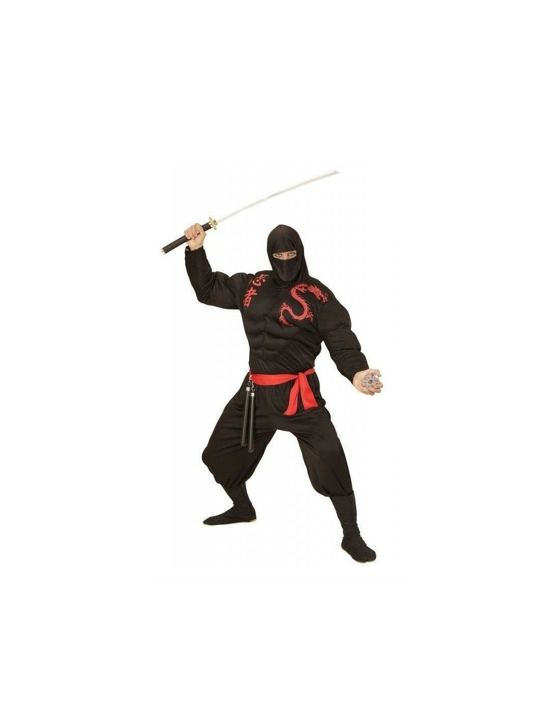 Disfraz Ninja musculoso para hombre