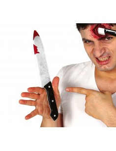 Cuchillo con sangre de 30 cm