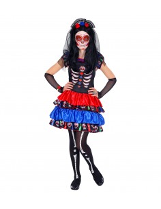Disfraz de Catrina roja y... 2