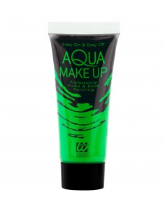 Maquillaje al agua verde...