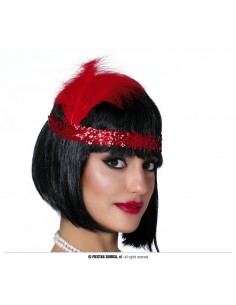 Diadema de Charlestón Roja