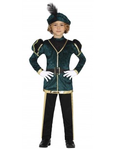 Disfraz de Paje verde infantil