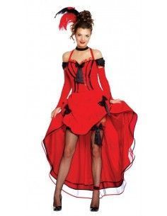 Disfraz de Can Can rojo...