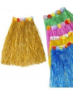 Falda larga de hawaiana con...