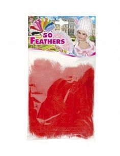 Bolsa de 50 plumas rojas 2