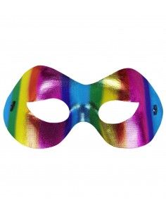 Antifaz arcoiris metalizado