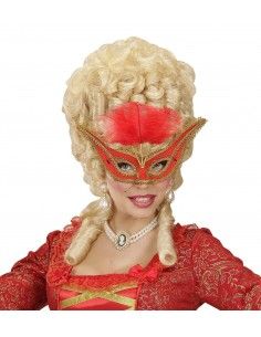 Antifaz rojo con ribete... 2