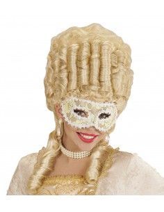 Antifaz de encaje blanco... 2