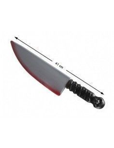 Cuchillo con sangre de 41 cm