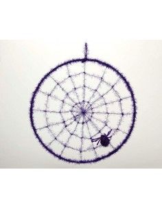 Telaraña violeta con araña...