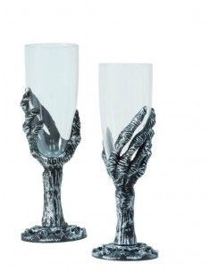 Copa de cava con mano (19 cm)