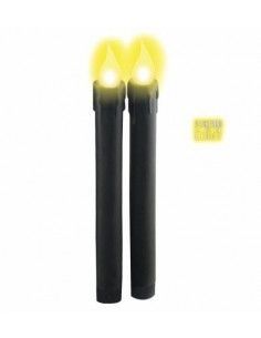 Pack de 2 velas negras led...