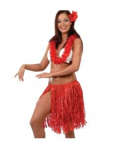 Conjunto de Hawaiana rojo...